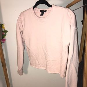 pink cropped sweatshirt
